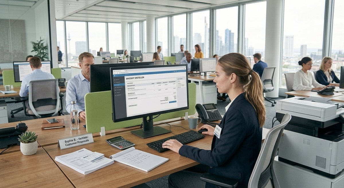 Frustrierter Mitarbeiter vor der Automatisierung